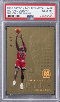 1998-99 Skybox Molten Metal Fusion Titanium #41F Michael Jordan (#30/40) – PSA GEM MT 10